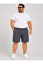 Large Size Elastic Waist Lace-Up Cotton Men's Shorts with Cargo Pockets