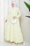 Women's Lace Detailed Long Lined Brode Dress - 3