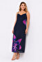 Women's Plus Size Navy Blue, Convertible Strap, Lined Tulle Dress 65N39593 - 3