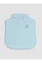 Alita City Lcw Baby Blue Printed Baby Boy Poncho Towel with a Difference - 2