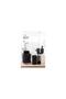 Mina 6-Piece Bathroom Set Black Refillable Square Toilet Paper Holder Oky-0521 S822-As420 - 2
