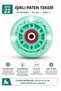 64 mm White Led Light up Turquoise Skate Wheel Pu Silicon Abec 7 Bearing Code 22
