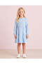 Girls Sky Blue Summer Dress - 2