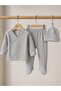100% Cotton 3-Piece Newborn Hospital Discharge Set: Bodysuit, Booties, and Bottom Beanie Set