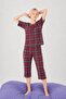 100% Cotton Combed Cotton Capri Pajama Set Short Sleeve T-Shirt and Capri Pajama Bottoms - 5