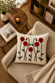 Decorative Punch Throw Pillow Cover Linen Fabric with Hidden Zipper 43X43 - 2