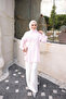 Pink Bird-Eye Shirt with Tie Detail - 2