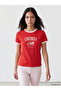   Red Crew Neck Printed Women's T-Shirt - 7