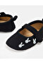 Infant Girls Black Pearl Trim Ballerinas - 3