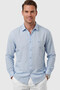 Blue 100% Cotton Relaxed Fit Men's Shirt – Summer Breathable Modern Shirt 2602611 - 4