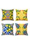 Classic Lemon Design Patterned 4-Piece Throw Pillow Cover Set - 3