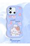 Redmi 11A Compatible Case Camera Protector Blue Silicone Couple Phone Case Cat Pattern - 2