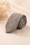 Beige Brown Classic Linen Tie Kk13862 - 2