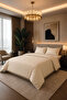 Aurelia Pure Beige 100% Cotton Satin Single Duvet Cover Set