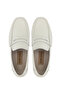Men's Genuine Leather Off-White Loafer Shoes - 5