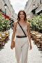 Black Women's Belt with Silver Buckle Faux Leather Trouser Belt