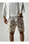 Gabardine Men's Shorts with Horse Figure Coc3282 - 4