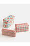 Women Pink Printed 4 Piece Cosmetic Pouch Set - 2