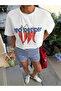 Women's Red Pepper Printed Oversize 100% Cotton T-Shirt - 3