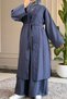 6344 - Stylish and Comfortable Viva Casual Women's Cap Tunic Trousers 3-Piece Set with Waist Tie Detail - 5