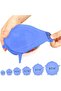 Silicone Stretch Lids 6 Pack, Suction Lid Multi Size Reusable Durable Food Storage Covers For Bowls, Cups, Pots, Food Fresh Saver Cover(Blue) - 3