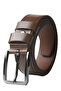 Light Brown 100% Genuine Leather Men's Belt – Stylish Design with Fine Stitching, Easy to Shorten 26026 - 5