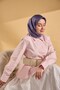 Twill Silk Scarf Minimal Pattern Purple 90X90 - 3