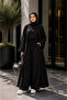 Black Elastic Waist Wide Leg Pants, Hijab Modest, Daily Comfortable Palazzo Pants