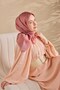 Twill Silk Scarf Minimal Pattern Magenta 90X90