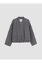 Vizyon New Season Gray College Collar Girls' Cashmere Jacket - 4