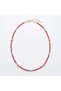 Ceramic Bead Women's Necklace with Evil Eye Bead Detail Red Vintage Jewelry - 3