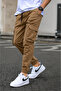 Men's Cargo Pocket Pants Cotton Lycra Side Pocket Trousers