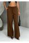 New Season Muslin Fabric Full Elastic Waist Sweat-Proof 100% Linen Lace-Up Loose-Leg Palazzo Wide Leg Loose-Fit Pants - 4