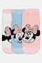 Kids Girl 3 Pairs Minnie Mouse Graphic Print Ankle Socks, Multicolor