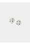 White Pearl Dot Stud Earrings