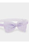Girls Purple Glitter Bow Headband - 3
