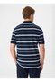 Navy Blue Men's Regular Fit Striped T-Shirt Bts1007200000 - 5