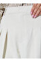 Cream Wide Leg With Pleat Detailing Formal Pants - 3