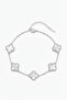 Unisex Steel Bracelet with 4 Leaf Clover Figure, Tarnish-Resistant, Rust-Proof
