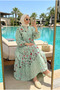 Women's Wild Flower Patterned Hijab Dress
