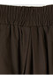 Özmarka New Season Brown Flared Skirt with Elastic Waist, 100% Cotton - 7