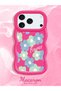 iPhone 17 Pro Compatible Case Camera Protector Red Silicone Couple Phone Case Floral Pattern - 2