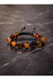 Amber - Hematite Natural Stone Macrame Bracelet - Special Series - 3