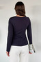 Navy Blue Women's Buckle Blouse - 4