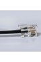 RJ9/RJ22 4C 1.5 Meter Spring Type Telephone Cord Cable-Black - 6