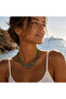 Green Agate Stone Bead Necklace - 3