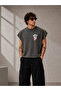 Gambit Printed Oversize Worker Boxy Fit Sleeveless Crew Neck T-Shirt - 3