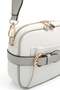 White - Women's Crossbody Bag with Gray Logo Sp1256 - 5