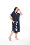 Women's Woven Viscosa Printed Plus Size Dress - 7