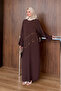 Women's Sequin Embroidered Linen Bat Sleeve Dress